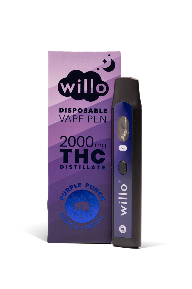 2000mg THC Disposable Vape Pen - PURPLE PUNCH Willo Store 2000mg THC Disposable Vape Pen - PURPLE PUNCH Willo Store