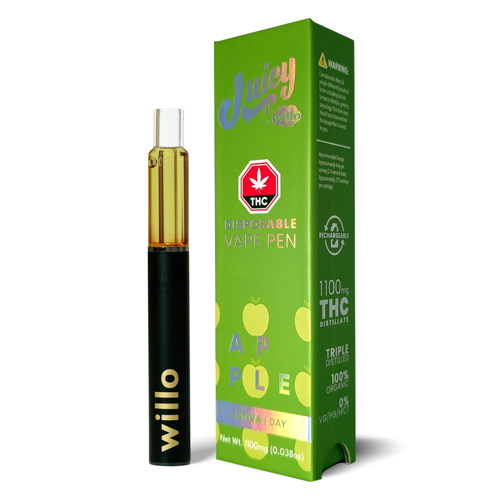 NEW* JUICY by Willo 1100mg THC Disposable Vape Pen Willo Store NEW* JUICY by Willo 1100mg THC Disposable Vape Pen Willo Store