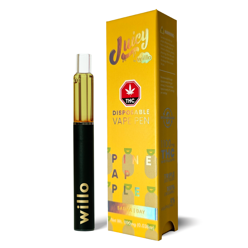 NEW* JUICY by Willo 1100mg THC Disposable Vape Pen Willo Store NEW* JUICY by Willo 1100mg THC Disposable Vape Pen Willo Store